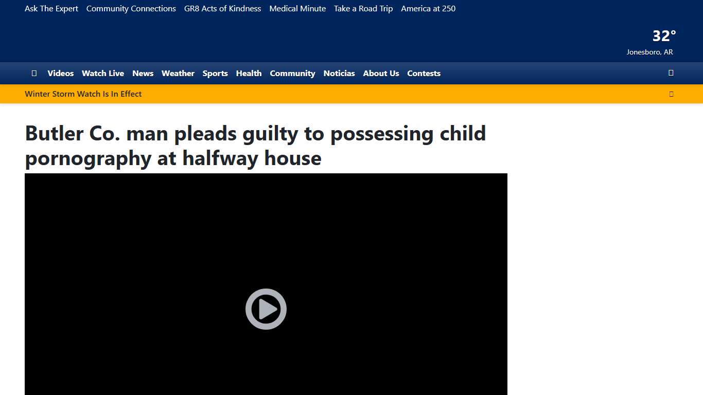 Butler Co. man pleads guilty to possessing child pornography at halfway house