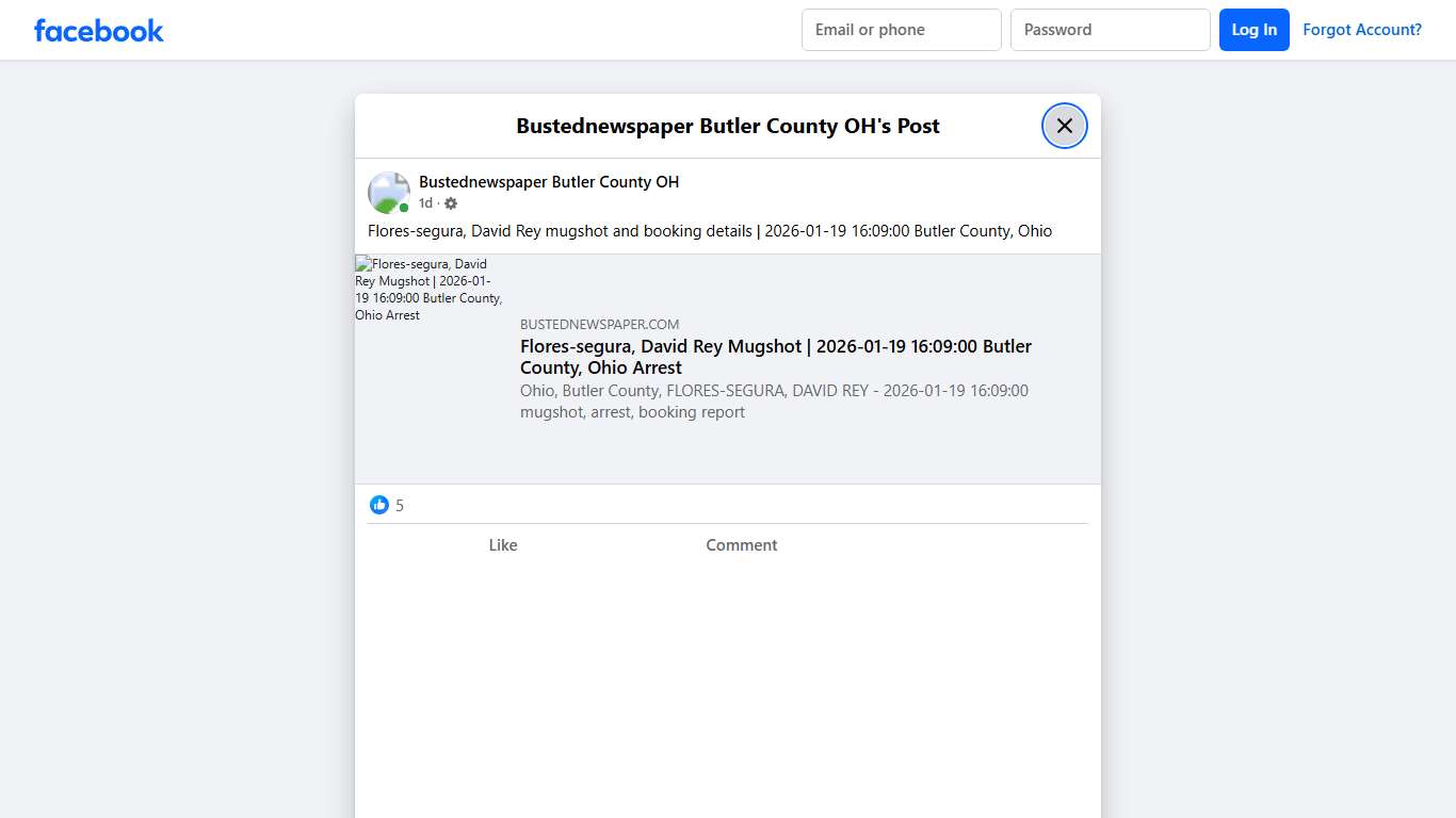 Flores-segura, David... - Bustednewspaper Butler County OH | Facebook
